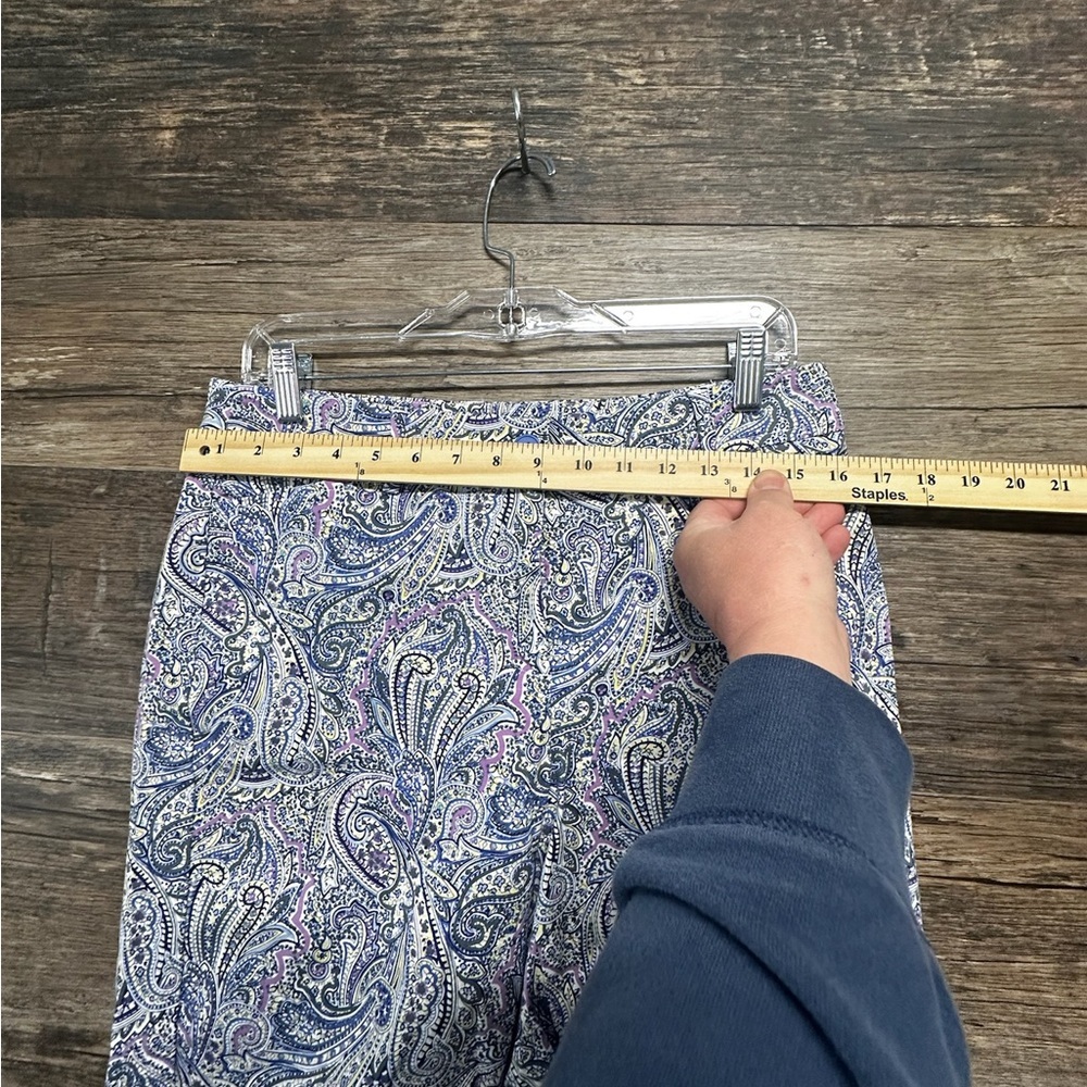 Talbots Blue and Purple Bermuda Shorts with Paisley Print - Picture 6 of 11